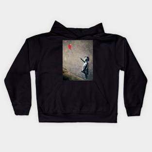 Banksy's Girl with a Red Balloon II Kids Hoodie